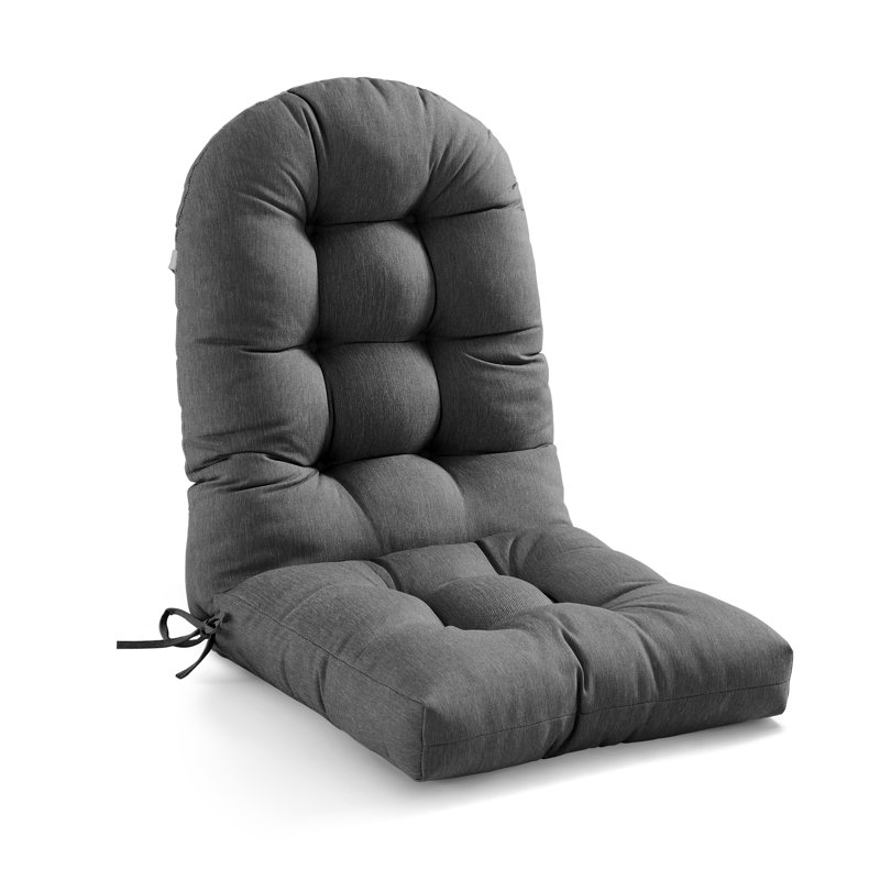  Adirondack Chair Cushion High Back Tufted Outdoor Seat Cushion 48X21x4 Inch Waterproof Patio Furniture Cushion For Rocking Chairs, UV Fade Resistant Garden Cushion,Dark Grey