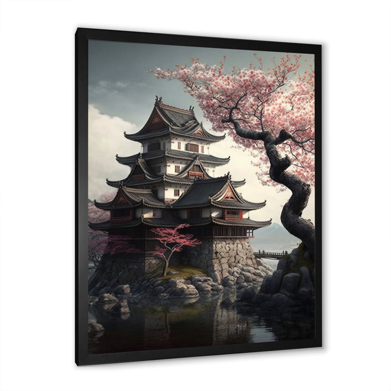 «Cherry Blossums in the City II», reproduction sur toile, Impression noire sur toile encadrée, H 20 po x l 12 po x P 1 po