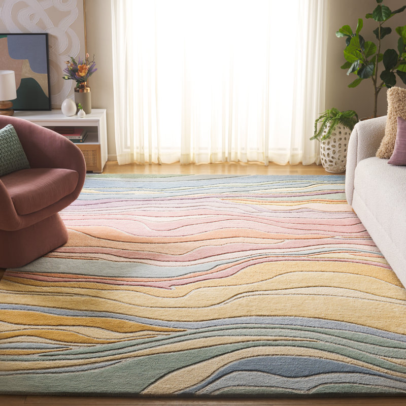 Rodeo Drive Abstract Hand Tufted Area Rug, Square 183 cm