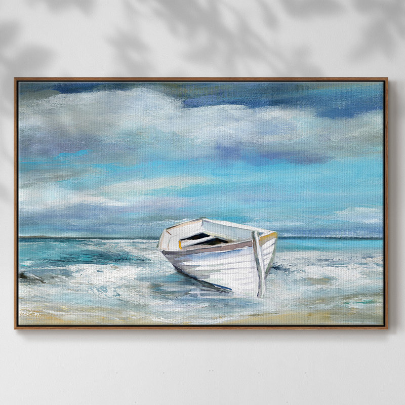 " Classic Coast ", 25" H x 37" W x 2" D, Walnut Framed
