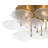 Amata Soft Brass With Clear Semi Flush Mount Light