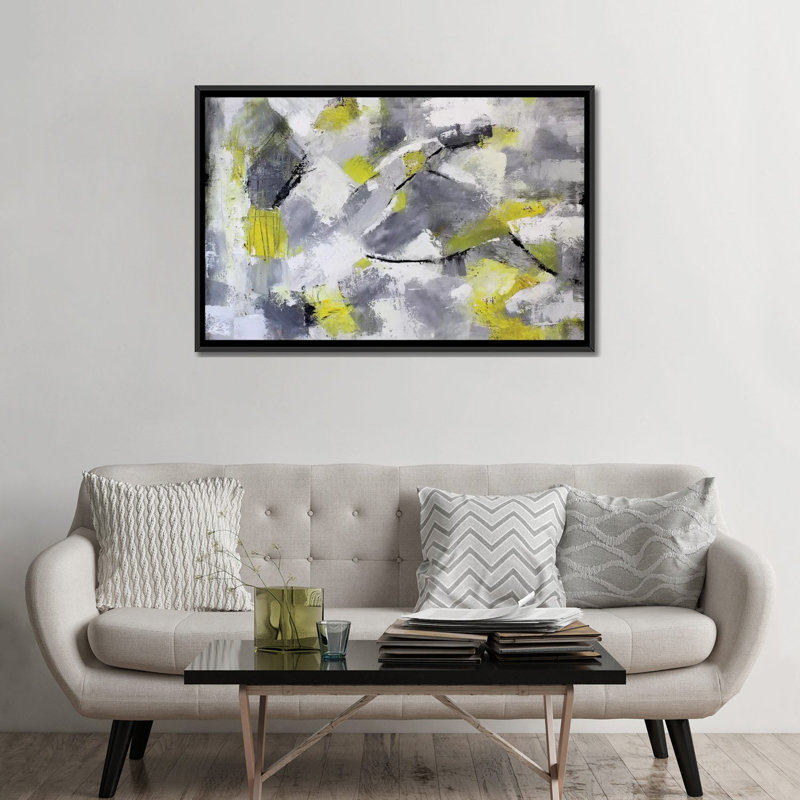 « recherche », impression sur toile, Toile avec cadre noir, Pas de tapis, H 32 po x l 48 po x P 1,5 po