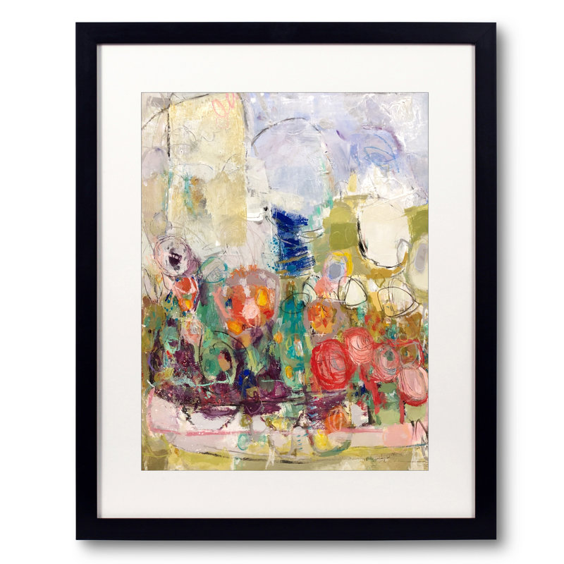 Happy Day Print by Elizabeth Chapman, 31.2" H x 25.2" W x 0.88" D, Black Single Picture Framed Paper