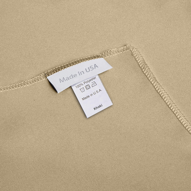 Angiens Polyester Semi-Sheer Drape Pair, Khaki