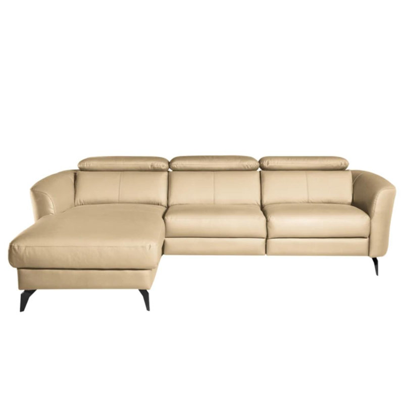 Hales Reclining Corner Sofa, Beige, Left Hand Facing