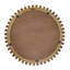 Miroir mural doré en bois de manguier avec détails perlés, 35 po x 2 po x 35 po-1027025508
