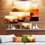 «Elephants Walking at Sunset», reproduction de photo sur toile tendue-25565393