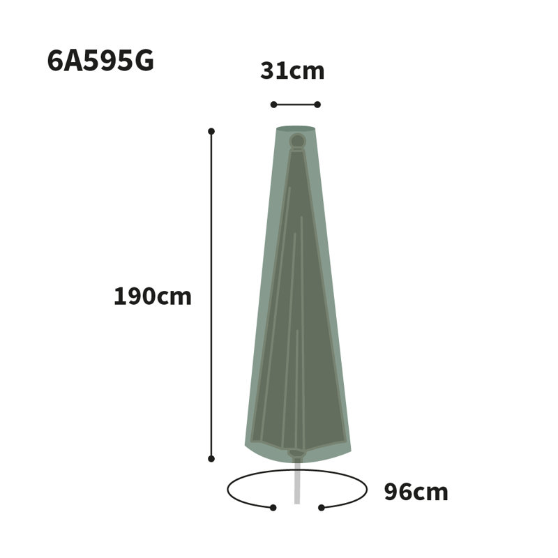 Outdoor Patio Umbrella Cover, Green