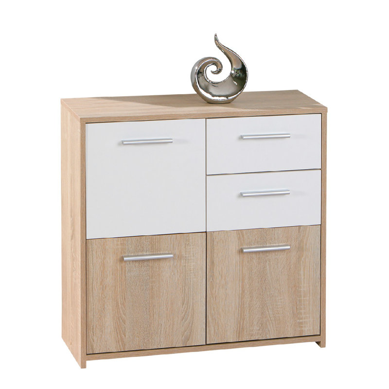 Brookelin 77cm Sideboard, White/Brown