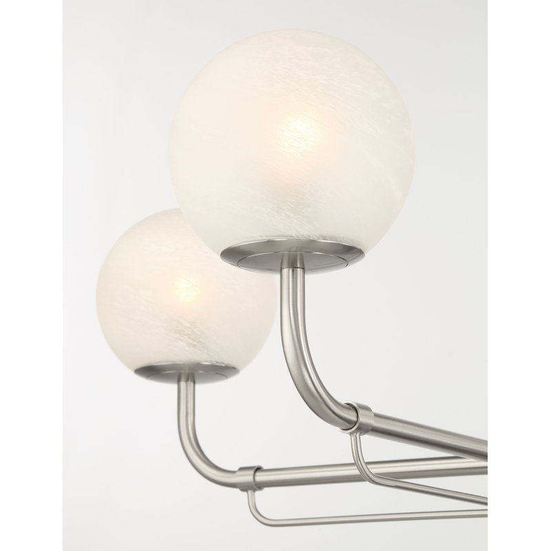 4 LIGHT CHANDELIER, Brushed Nickel