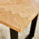 Mercee Parquet Herringbone Veneer Dining Table - Chevron Top Traditional Rustic Farmhouse Kitchen Style