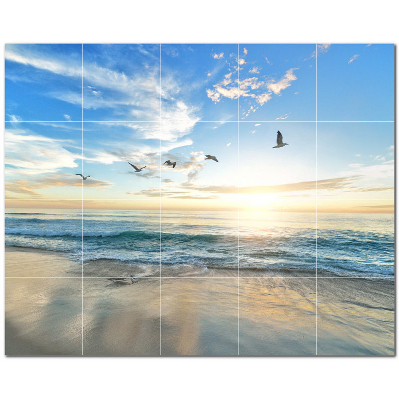 Murale décorative en céramique 4,25 po x 4,25 po