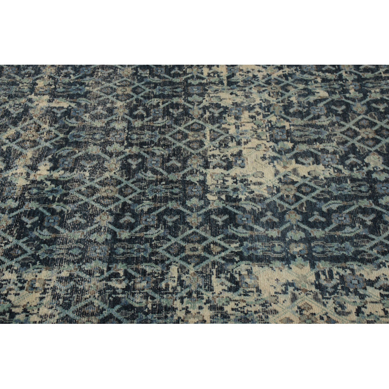 Hand-Knotted Herati Rug Blue Classic Pattern By Rug & Kilim, Rectangle 8' x 10'