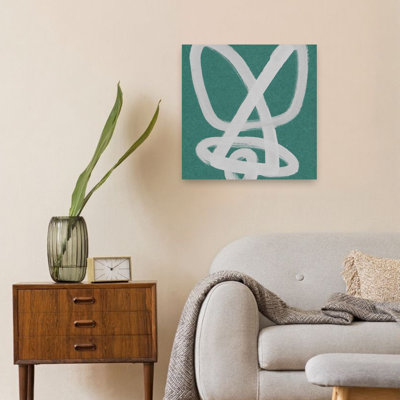 Fluid White Lines Abstract Elegant Minimalist Wall Art