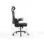 Chaise de bureau ergonomique en filet, chaise de bureau à haut dossier avec accoudoirs 3D, soutien lombaire vers le haut et le bas, chaise de bureau pivotante pour ordinateur avec appui-tête réglable en 2 dimensions, fonction d'inclinaison noire
