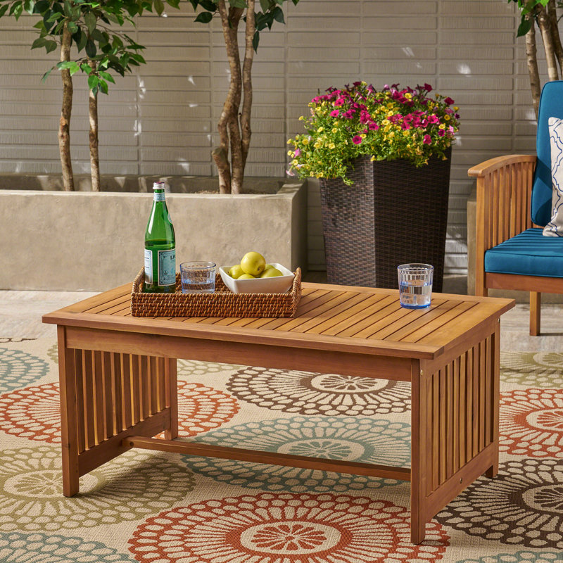 Table basse en acacia, Brun