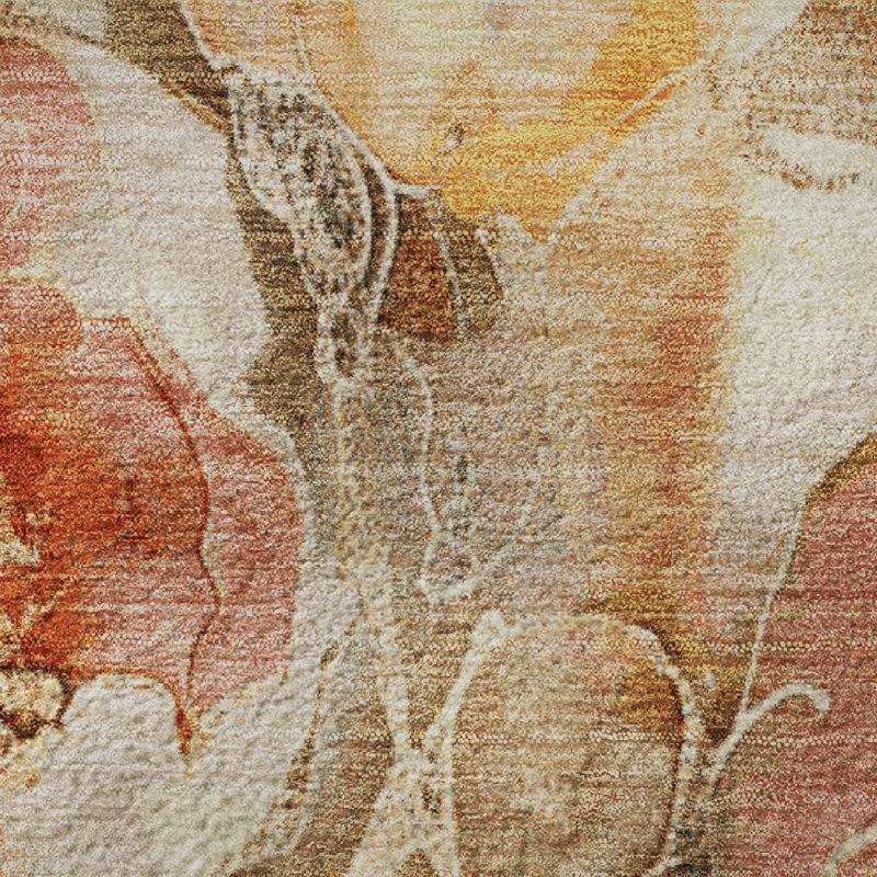 Tapis floral lavable à la machine de qualité supérieure Mayfield AMF1859, Rectangle 10 pi x 14 pi