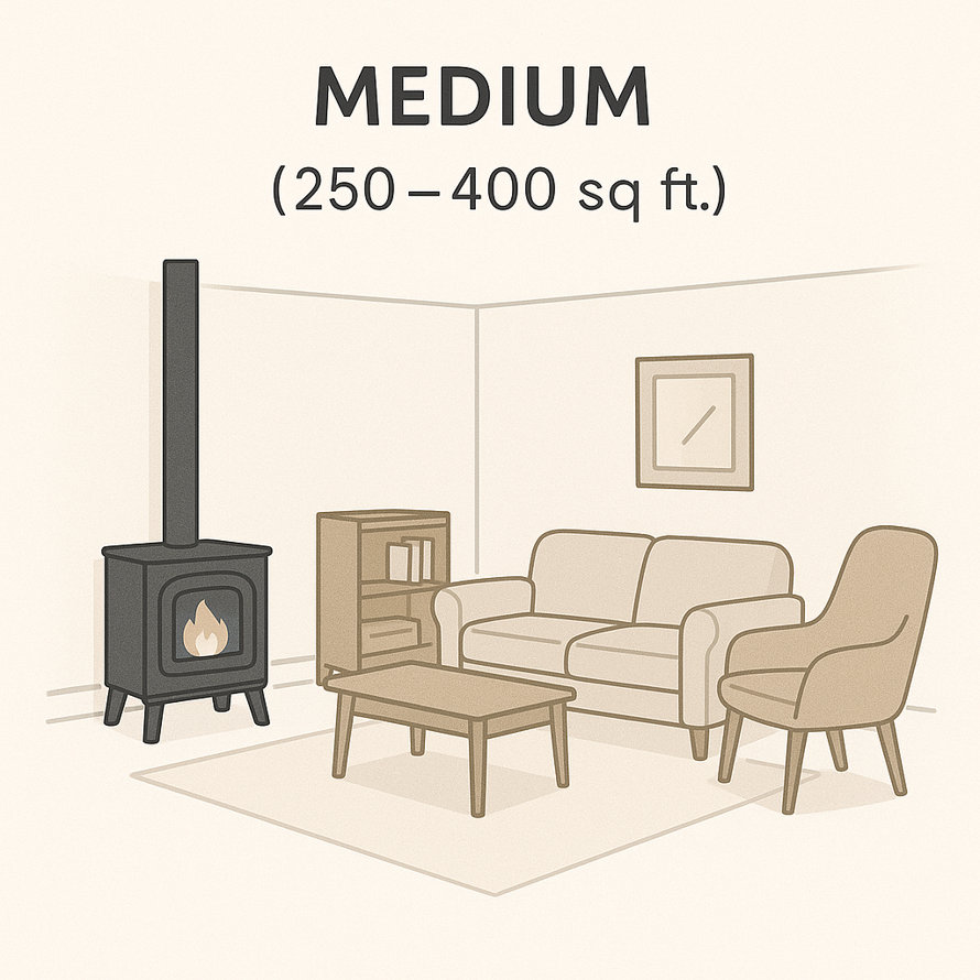 Medium (250 - 400 sq ft.)