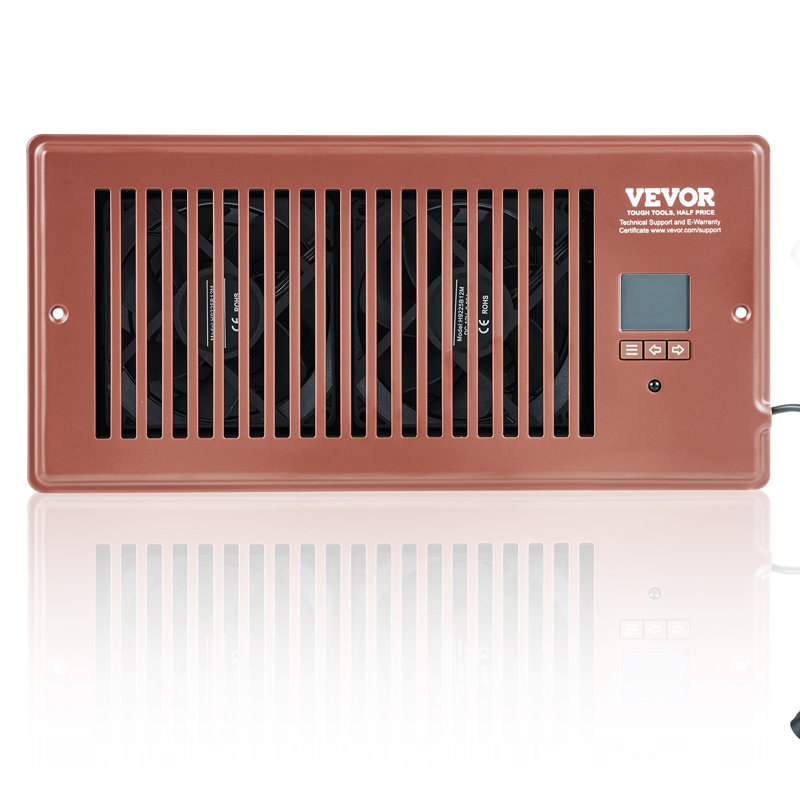 Register Booster Fan, Quiet Vent Booster Fan, 2" H x 10.6" W x 5.6" D