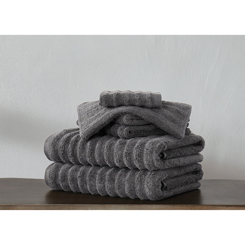 Sergio Zero Twist 6 Piece Towel Set, Gray