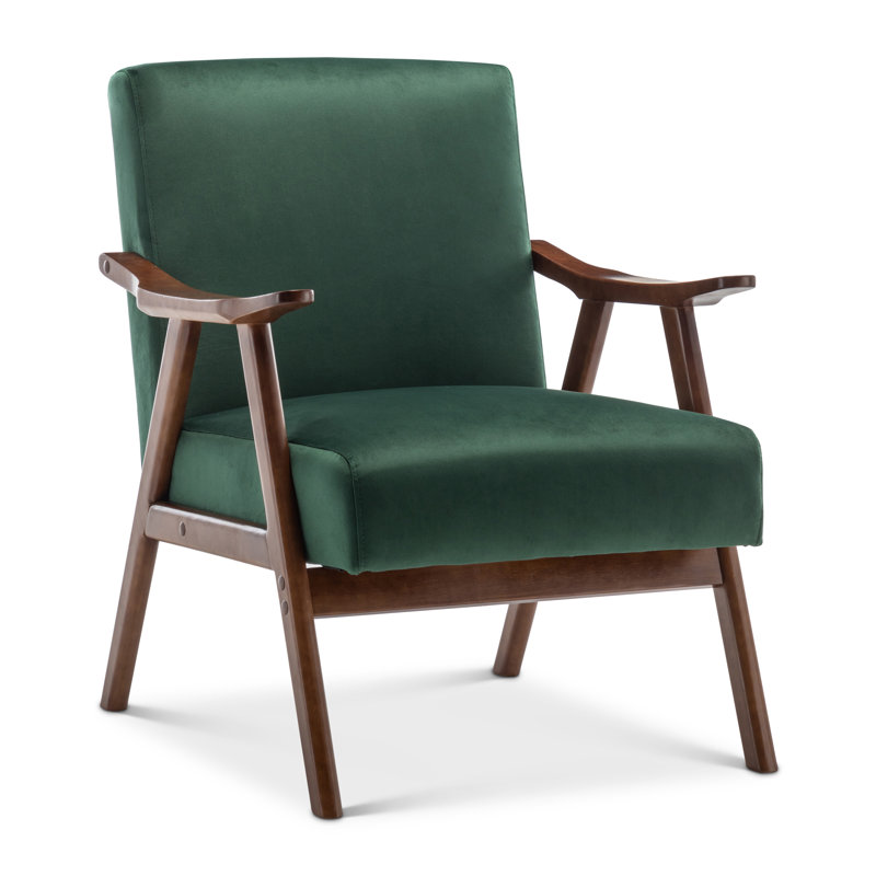 Gabar 75Cm Wide Armchair, Bottle Green Velvet