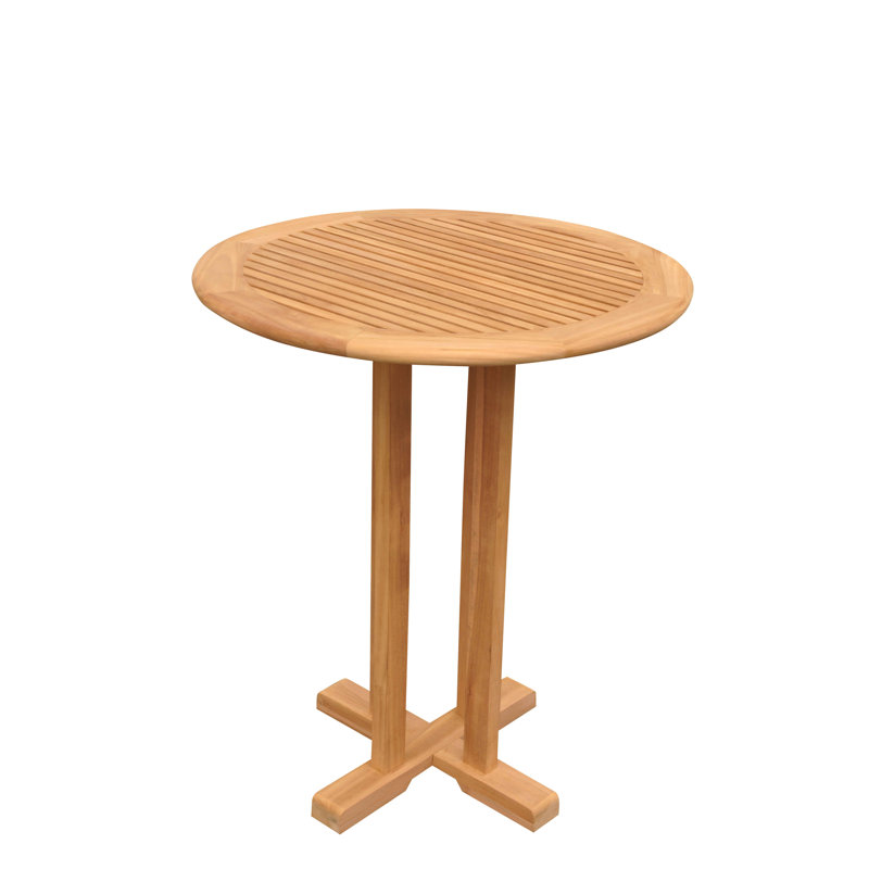 Mathieson Outdoor Round Teak Bar Table
