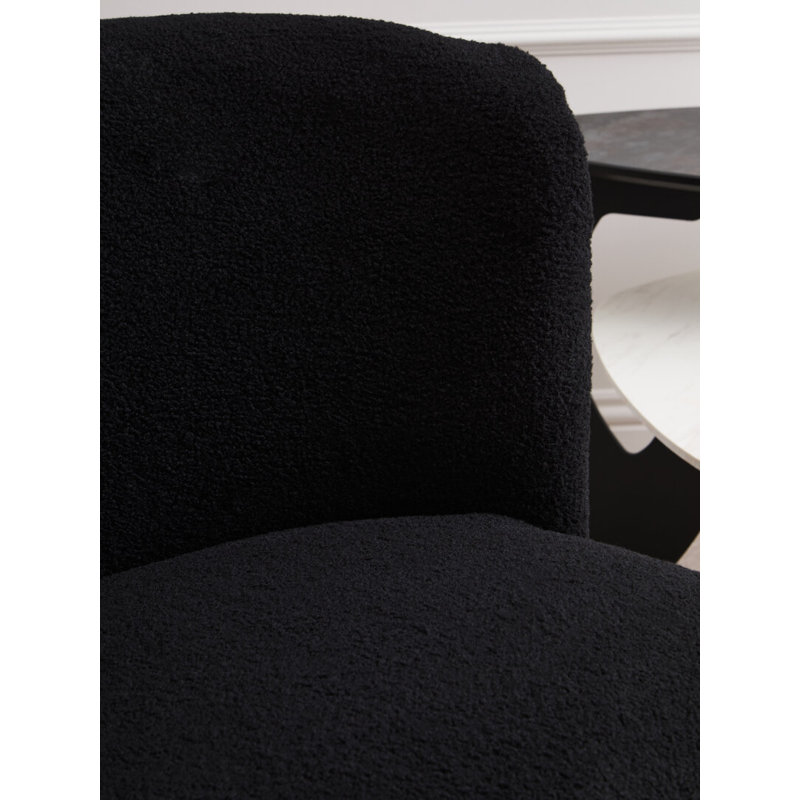 Upholstered Accent Chair, Black