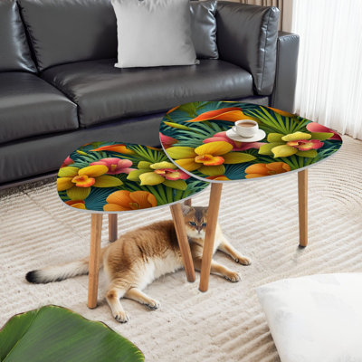 Ensemble de 2 tables basses gigognes Triangle