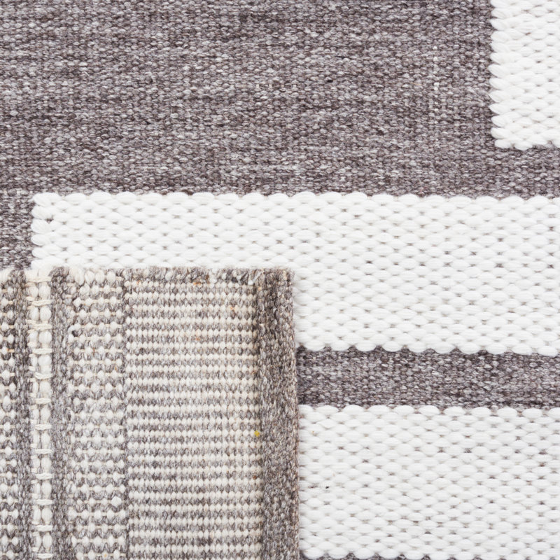 Kilim Hand Woven Performance Striped Rug, Rectangle 5' x 8'