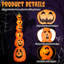 Décoration extérieure de citrouilles empilées 9 pi Halloween