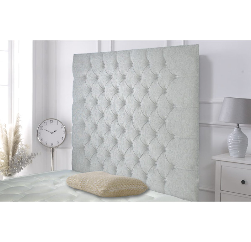Shaw Upholstered Headboard, Light Grey, Kingsize (5')