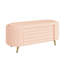 Banc de rangement rembourré rose avec rangement moderne - touche ludique pour le salon et la chambre à coucher-689494115