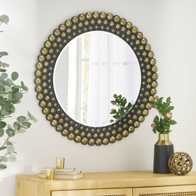 Miroir mural clouté