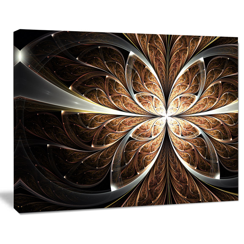 «Brown Black Fractal Flower», impression sur toile tendue, H 8 po x l 12 po x P 1 po