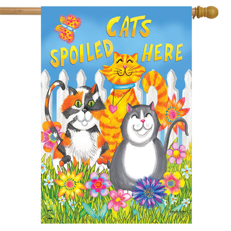 Drapeau de maison de chat «Cats Spoilé»