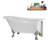 58" Streamlin Clawfoot Tub,Tray,Drain, Clawfeet-101628927-102219866