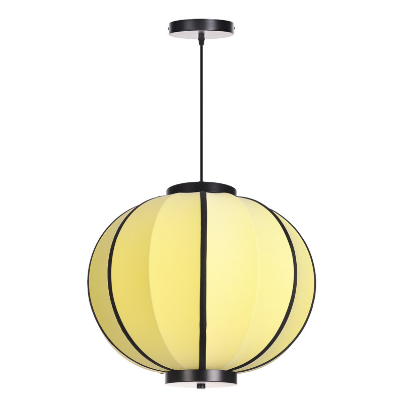 Luminaire suspendu en tissu lanterne, luminaire suspendu d'intérieur moderne, H 14,17 po x l 19,69 po x P 19,69 po