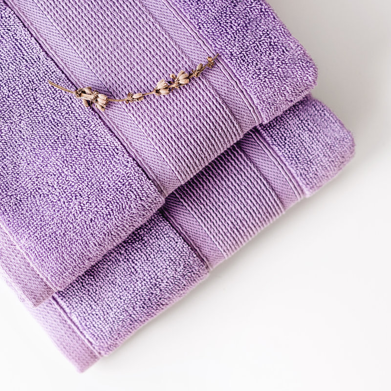  Serviettes de bain lavande, ensemble de 2, Mauve