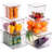 Sorbus Organizer Bins with Lids, Kitchen Pantry Organization Storage Bins, Cabinet Organizers, Containers for Organizing, Acrylic Bins - Vanity Closet Organizer, (6-Pack)