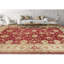 Tapis oriental rectangulaire en laine noué à la main rouge / beige / ivoire-93233977