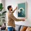 Oceanic Movement Japandi - Wrapped Canvas-1211369293-1211369329