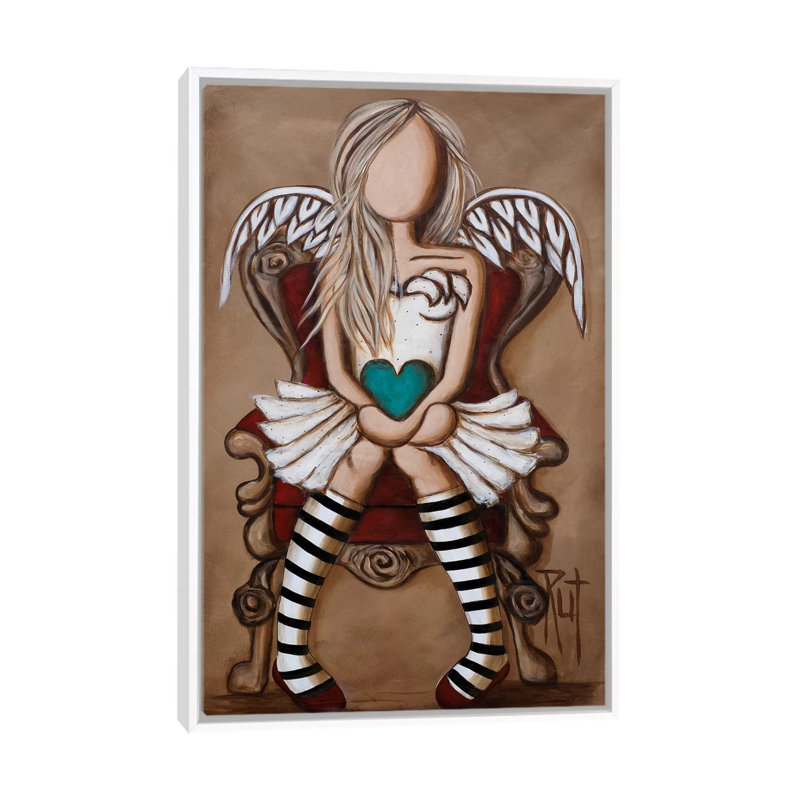 « Colette » par rut art Creations-impression d’art graphique, H 26 po x l 18 po x P 1,5 po, Toile blanche encadrée