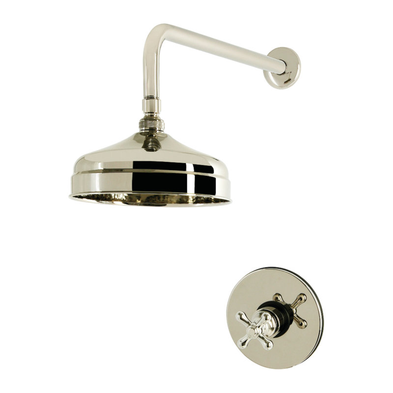 Robinet de douche à pression équilibrée Kingston, Polished Nickel, Cross