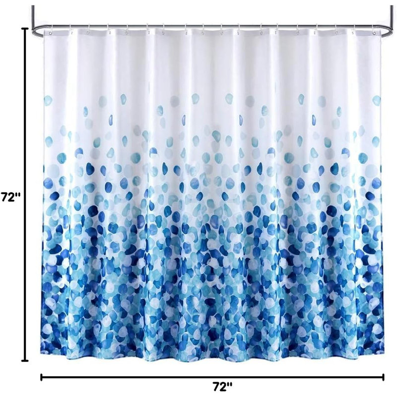 Ensemble de rideau de douche Farmhouse - Tissu de salle de bain en polyester imperméable avec œillets résistants à la rouille et ourlet lesté, lavable à la machine, taille standard