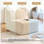 Fauteuil d'appoint modulaire rembourré en fausse fourrure de lapin en flanelle de chameau clair sans assemblage requis-126417851