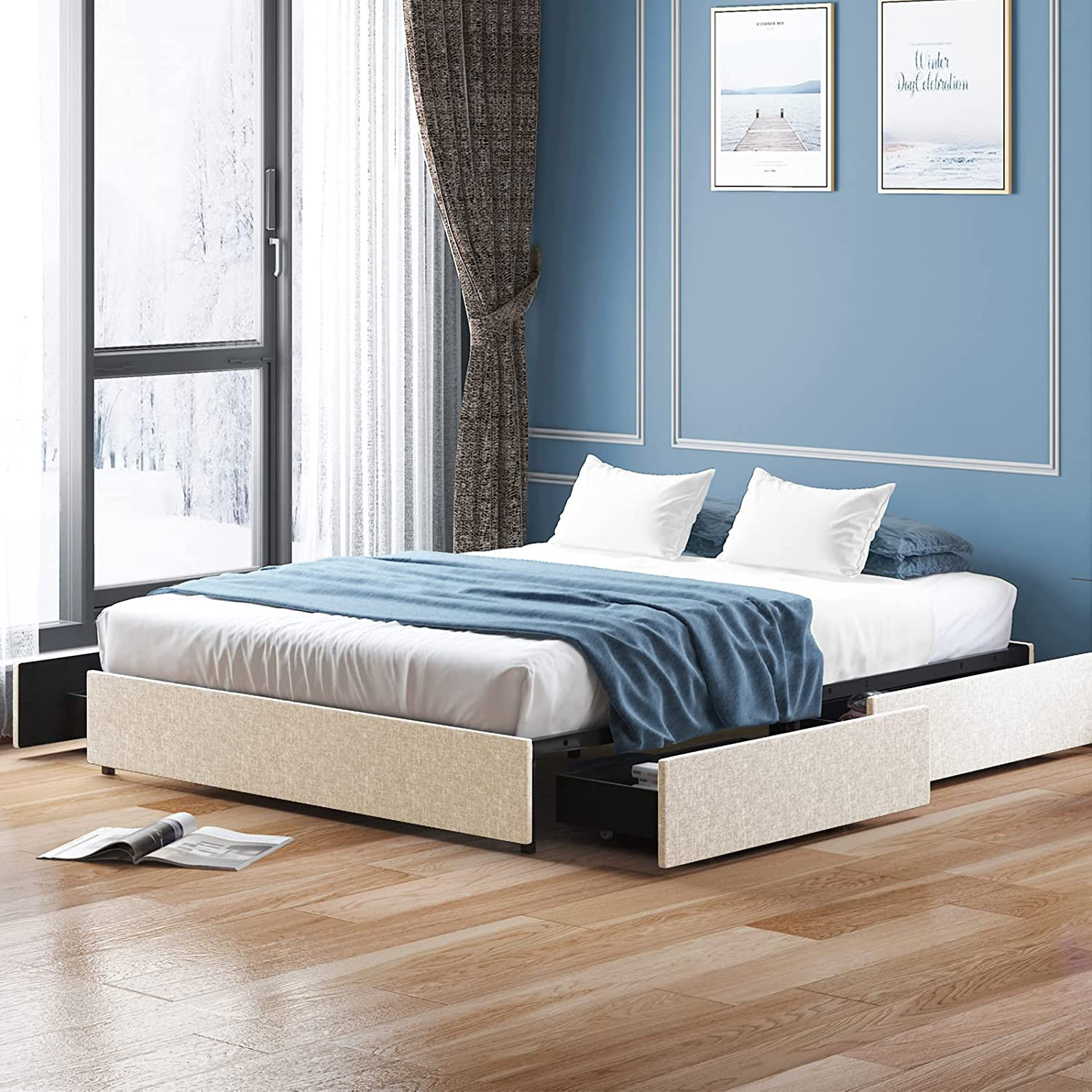 Ebern Designs Najrana Storage Platform Bed & Reviews | Wayfair