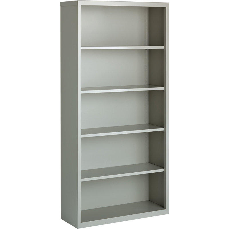 Fortress Light Gray Adjustable Metal 72" Bookcase
