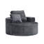 Fauteuil lounge rond surdimensionné de 127 cm (50 po), méridienne circulaire moderne rembourrée avec assise profonde, canapé-lit moelleux et confortable pour coin lecture, salon et chambre, aucun assemblage requis (gris)-677864807