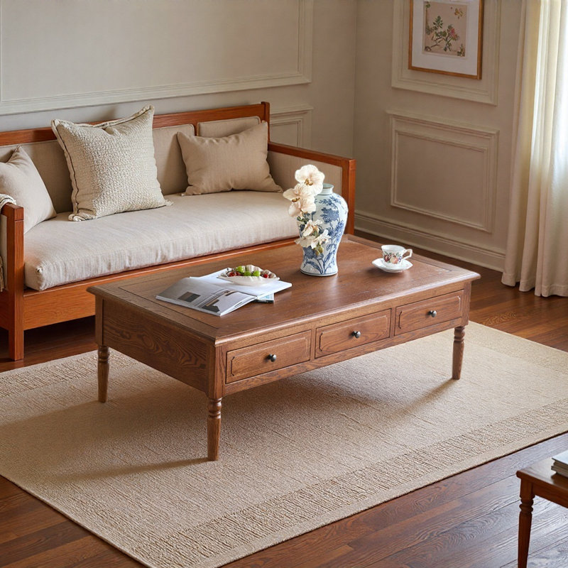 Table basse American Country, Marron foncé