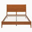 Structure de lit plateforme en bois de bambou massif de style Mid-Century avec lattes de bois et support en métal, lit sommier, assemblage facile-130170201-130170203